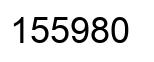 Número 155980 imagen negro