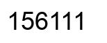 Number 156111 black image