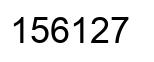 Number 156127 black image