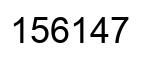 Number 156147 black image