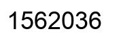Number 1562036 black image