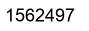 Number 1562497 black image