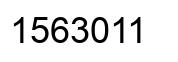 Number 1563011 black image