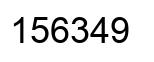 Number 156349 black image