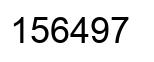 Number 156497 black image