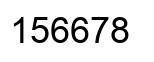 Number 156678 black image