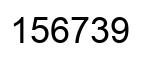 Number 156739 black image