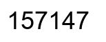 Number 157147 black image