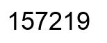 Number 157219 black image