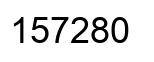 Number 157280 black image