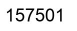 Number 157501 black image