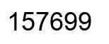 Number 157699 black image
