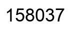 Number 158037 black image