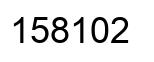 Number 158102 black image