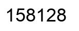 Number 158128 black image