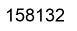 Number 158132 black image
