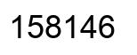 Number 158146 black image