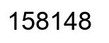 Number 158148 black image