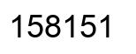 Number 158151 black image