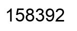 Number 158392 black image