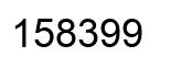 Number 158399 black image