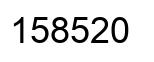 Number 158520 black image