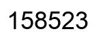 Number 158523 black image
