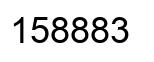 Number 158883 black image