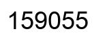 Number 159055 black image