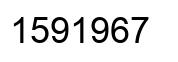 Number 1591967 black image
