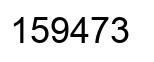 Number 159473 black image