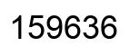 Number 159636 black image
