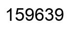 Number 159639 black image
