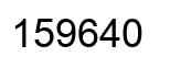 Number 159640 black image