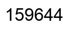 Number 159644 black image