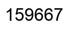 Number 159667 black image