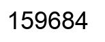 Number 159684 black image