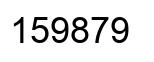 Number 159879 black image