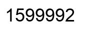 Number 1599992 black image