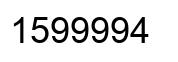 Number 1599994 black image