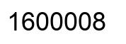 Number 1600008 black image
