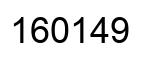 Number 160149 black image