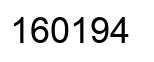 Number 160194 black image