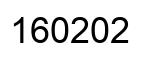 Number 160202 black image
