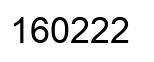 Number 160222 black image