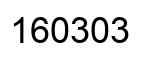 Number 160303 black image