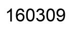 Number 160309 black image