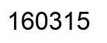 Number 160315 black image