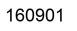 Number 160901 black image