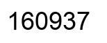 Number 160937 black image
